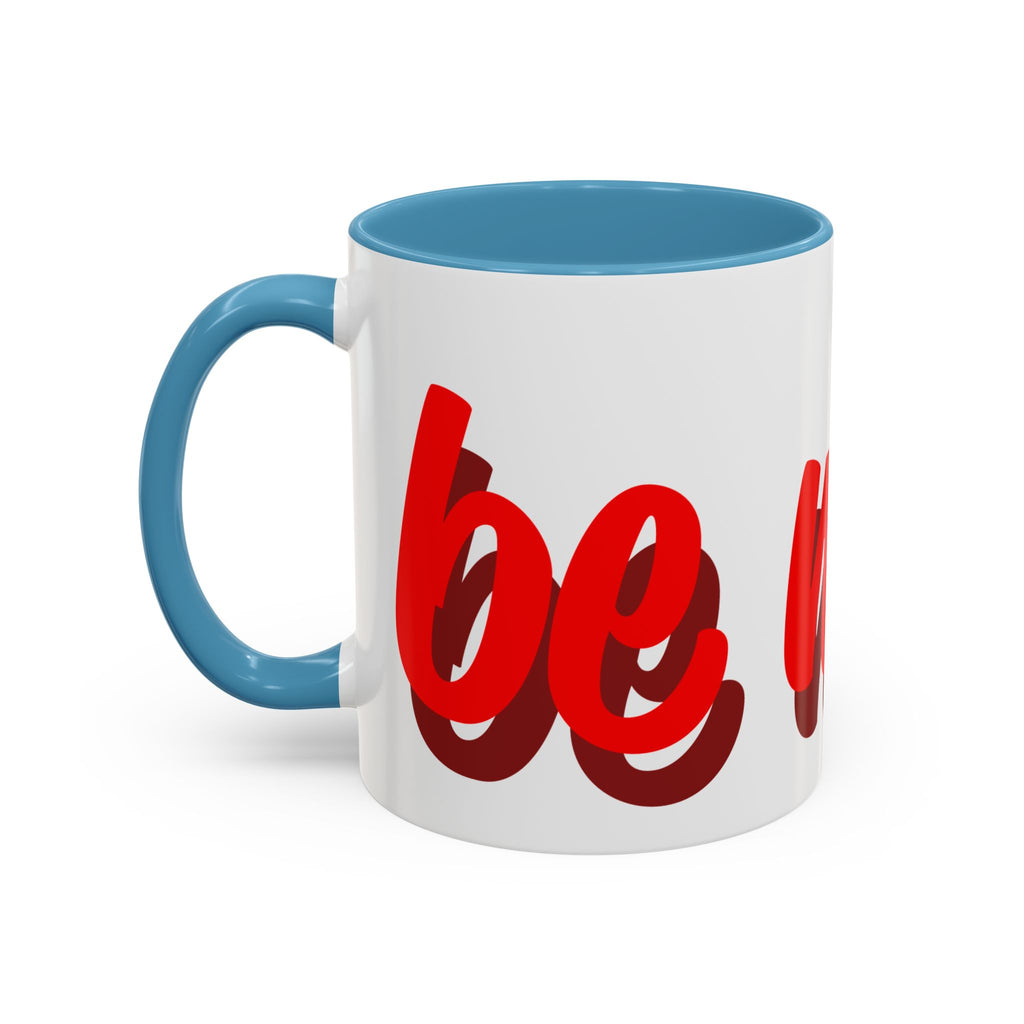 Valentine Love Coffee Mug – 'Be Mine' Red Script Accent Mug (11/15oz)