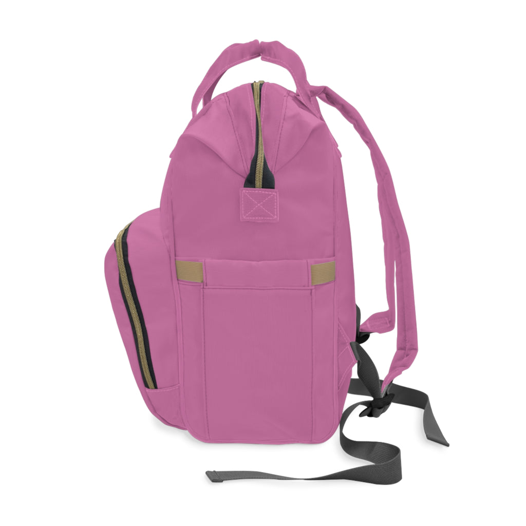 Princess Diaper Backpack – Pink Multifunctional Baby Bag with Cute Animal Design