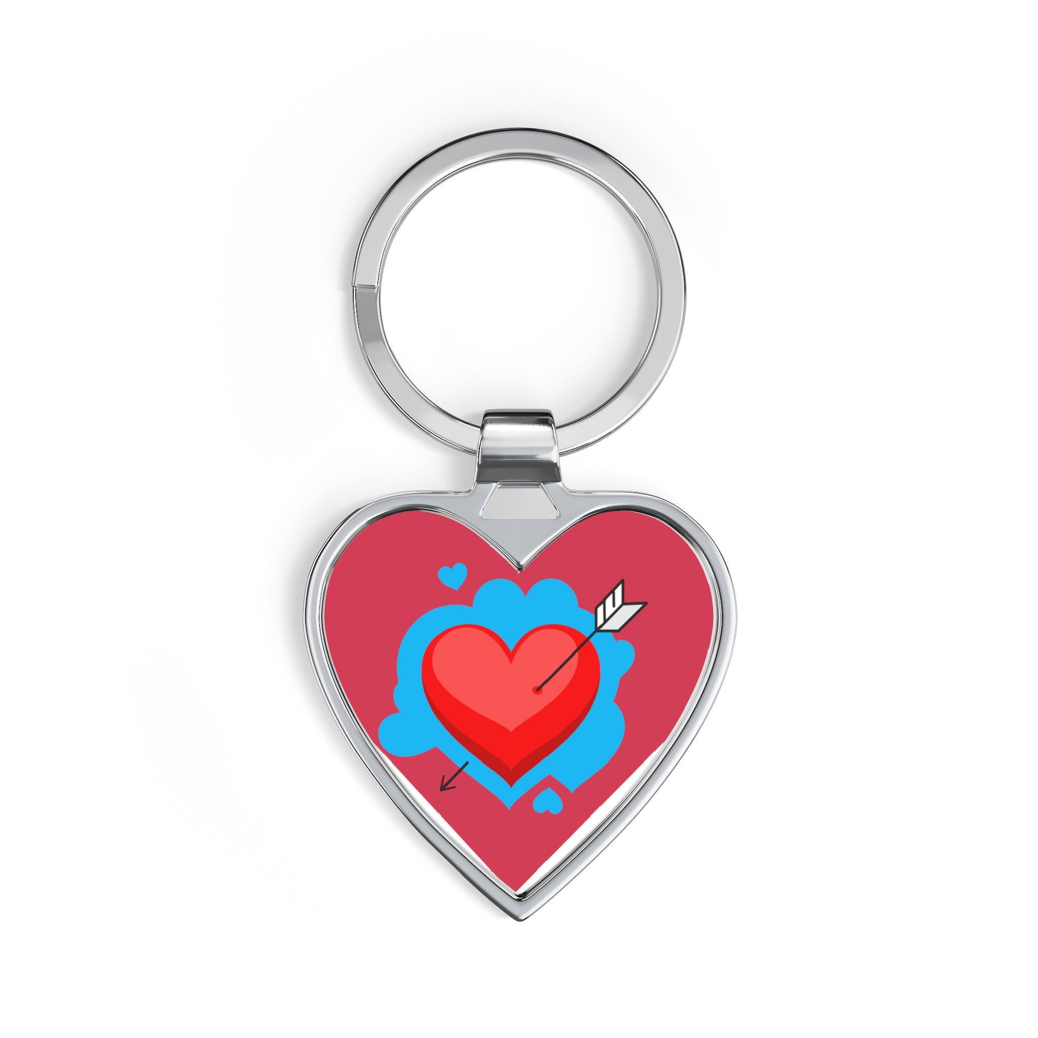 Heart Keychain — Cute Arrowed Heart Love Charm Keyring (Valentine’s Gift)