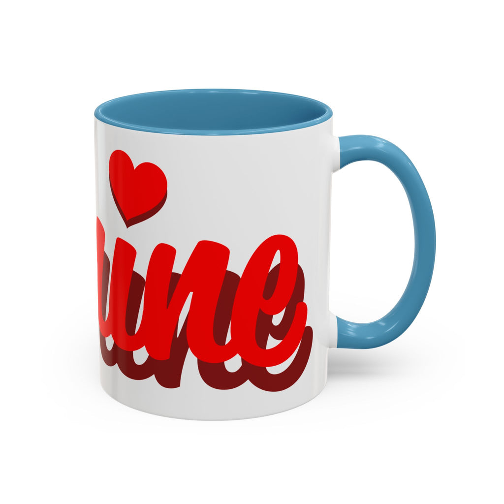 Valentine Love Coffee Mug – 'Be Mine' Red Script Accent Mug (11/15oz)