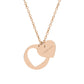Engravable Heart Cutout Necklace — Personalized Heart Pendant in Silver or Rose Gold