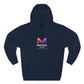Three-Panel Fleece Hoodie — Lightweight Logo Pullover Sweatshirt