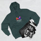 Three-Panel Fleece Hoodie — Lightweight Logo Pullover Sweatshirt