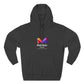 Three-Panel Fleece Hoodie — Lightweight Logo Pullover Sweatshirt