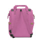 Princess Diaper Backpack – Pink Multifunctional Baby Bag with Cute Animal Design