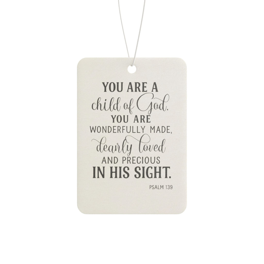 Inspirational "Child of God" Car Air Freshener — Psalm 139 Reminder
