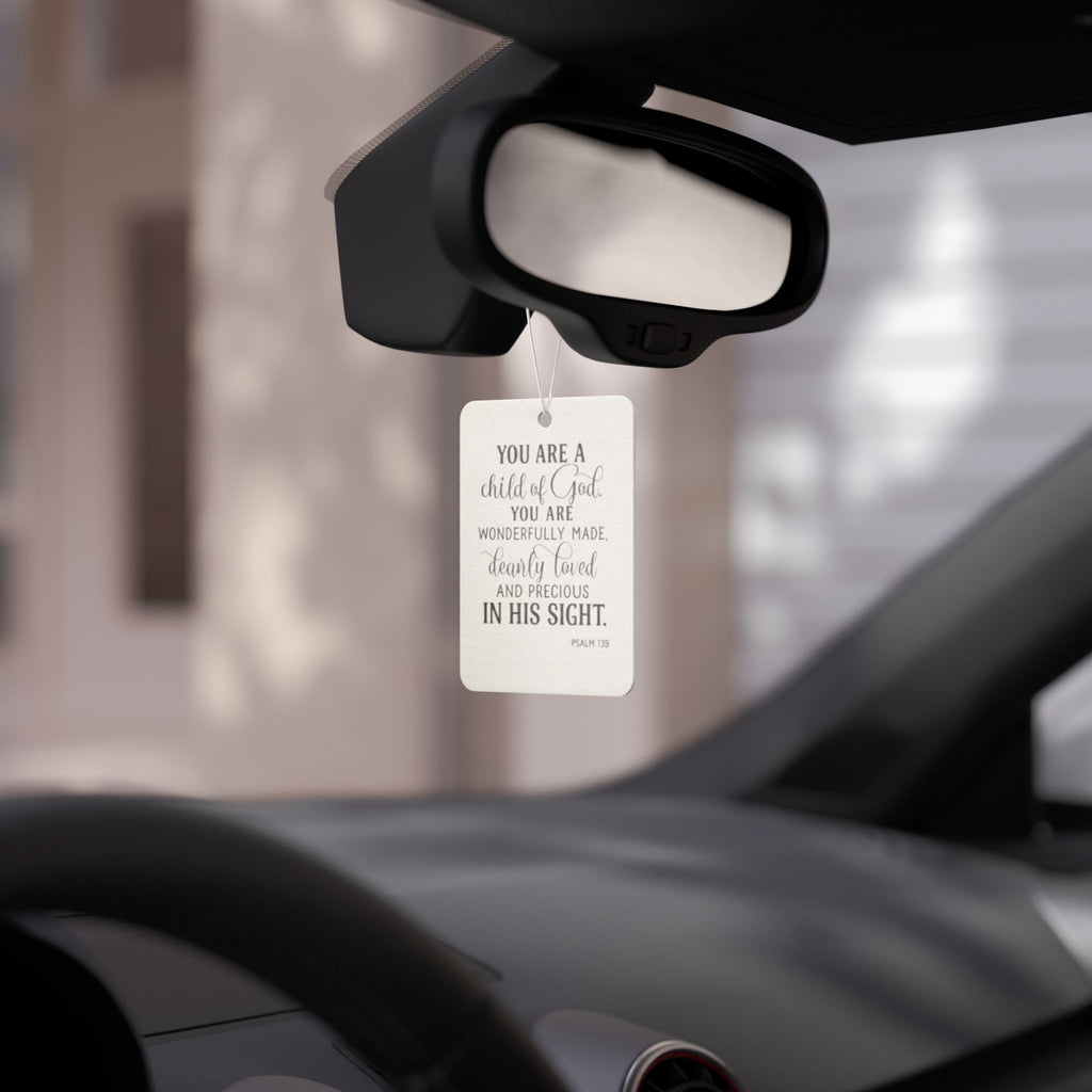 Inspirational "Child of God" Car Air Freshener — Psalm 139 Reminder