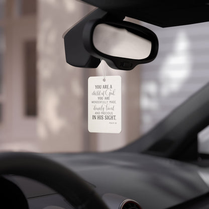 Inspirational "Child of God" Car Air Freshener — Psalm 139 Reminder