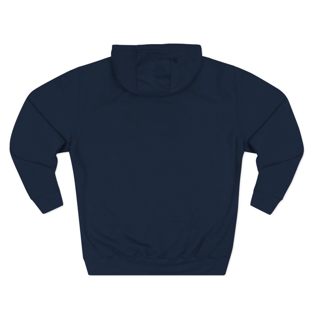 Three-Panel Fleece Hoodie — Lightweight Logo Pullover Sweatshirt