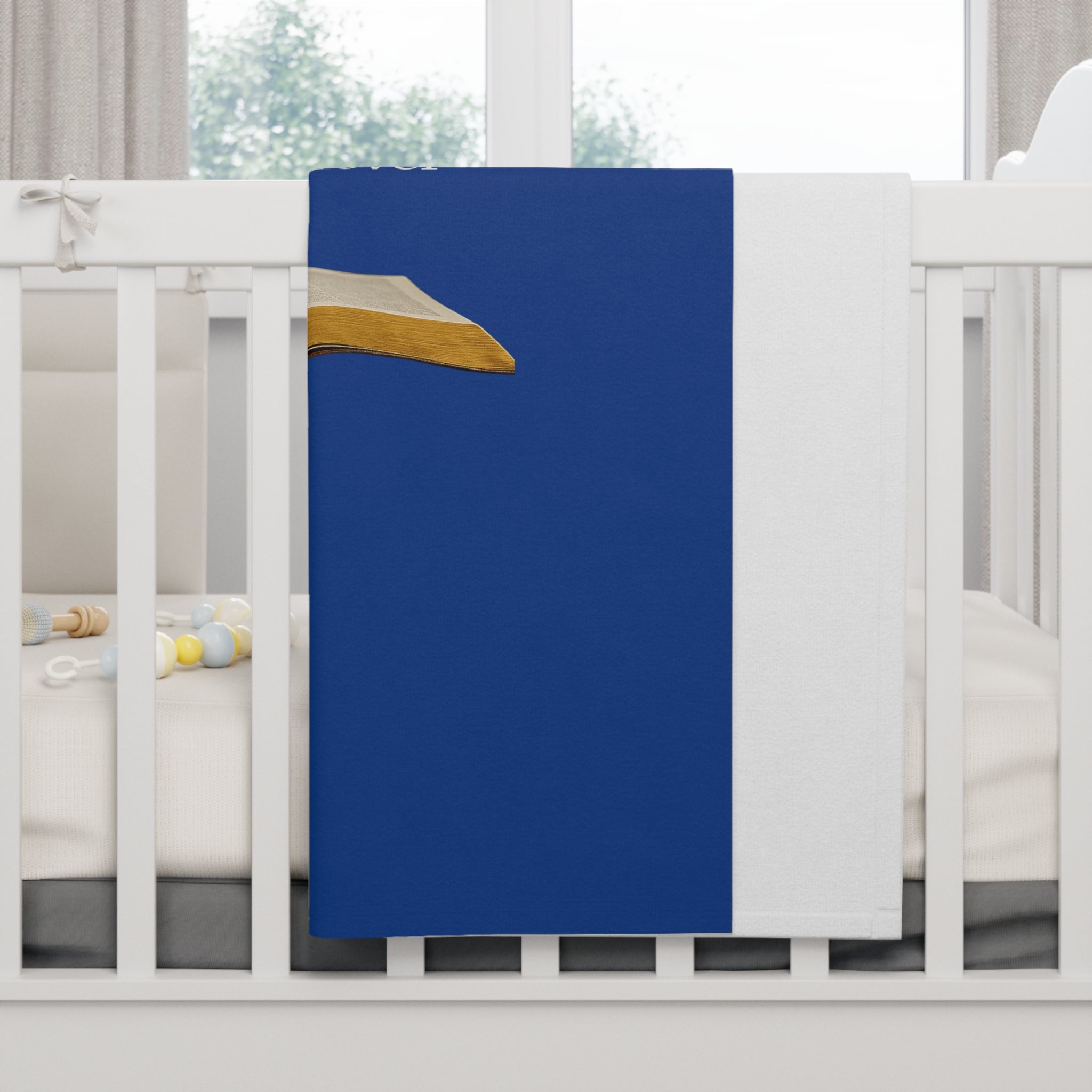 Biblical Baby Blanket - "2 Samuel 7:18–29 Blessed Forever" Soft Fleece