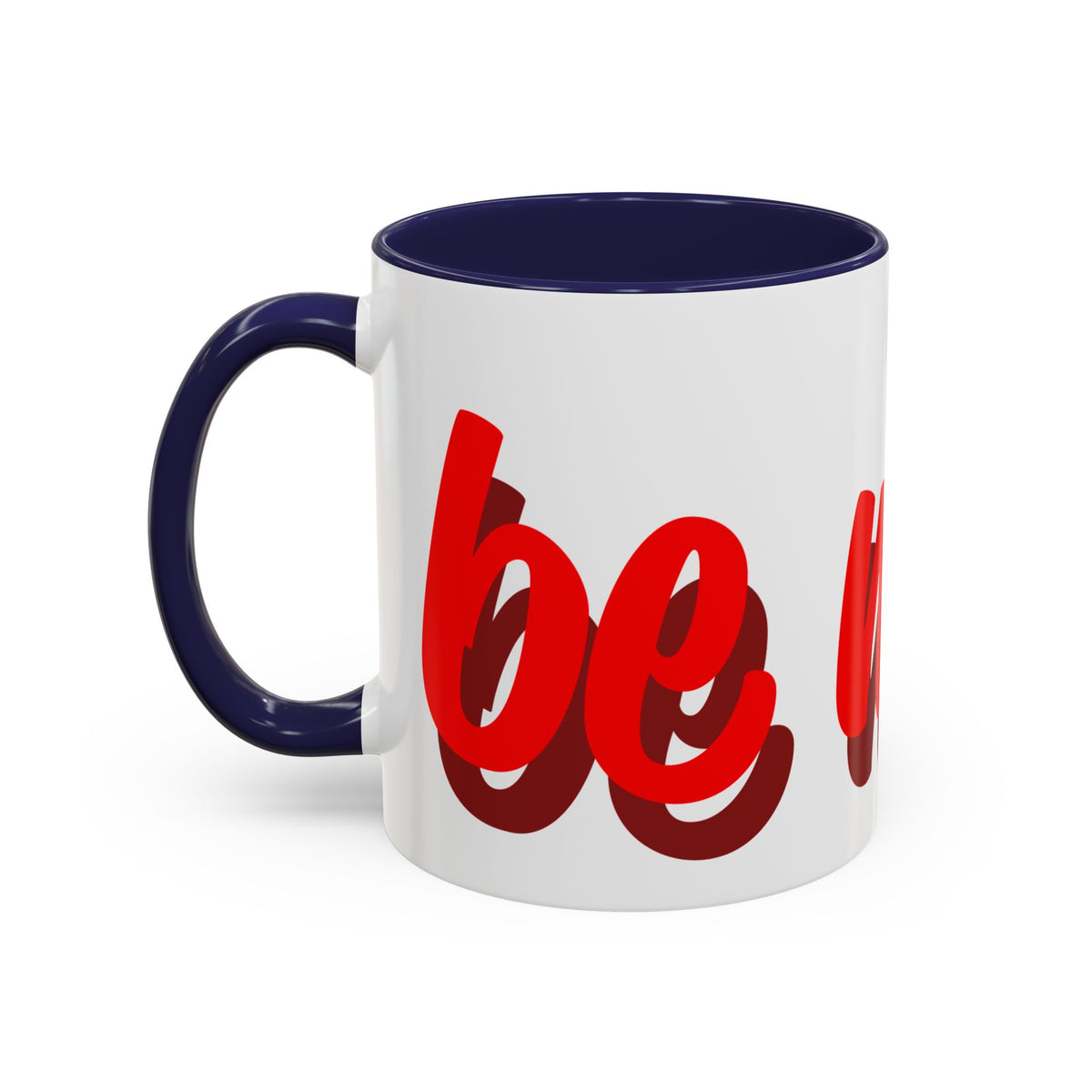 Valentine Love Coffee Mug – 'Be Mine' Red Script Accent Mug (11/15oz)