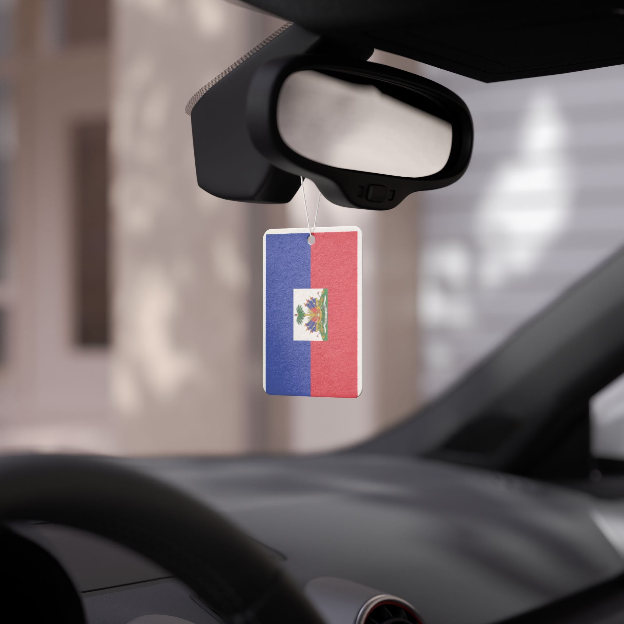 Haiti Flag Car Air Freshener – Patriotic Scented Hanging Ornament