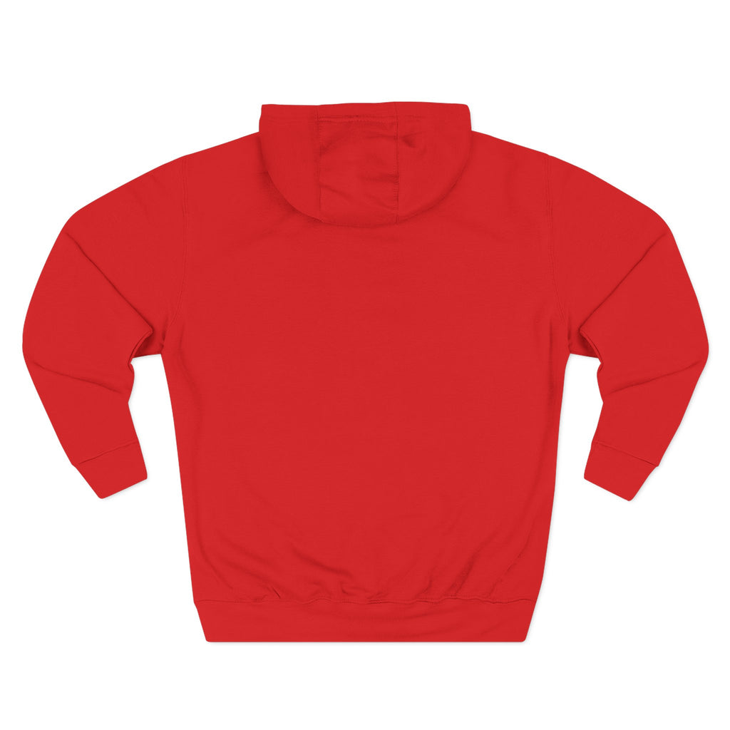 Three-Panel Fleece Hoodie — Lightweight Logo Pullover Sweatshirt