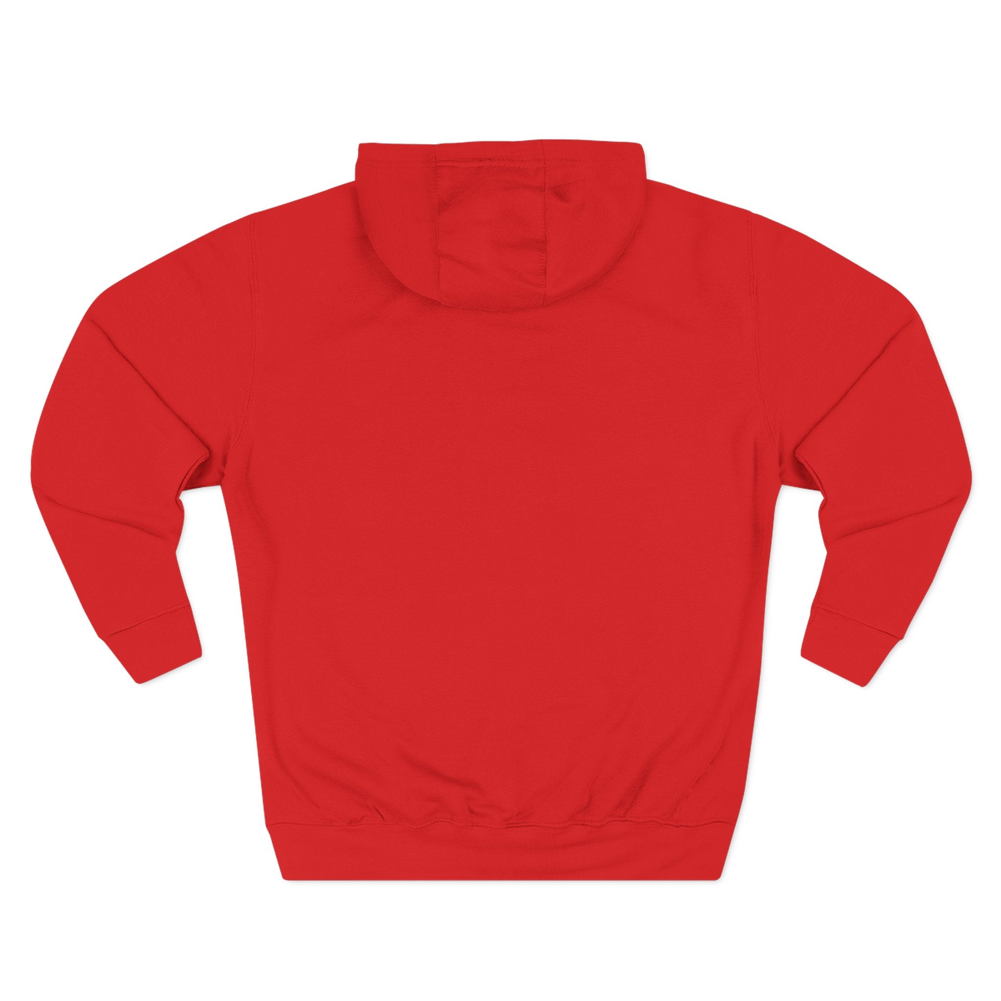 Three-Panel Fleece Hoodie — Lightweight Logo Pullover Sweatshirt