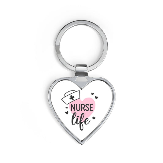 Nurse Life Heart Keychain — Cute Nurse Appreciation Gift