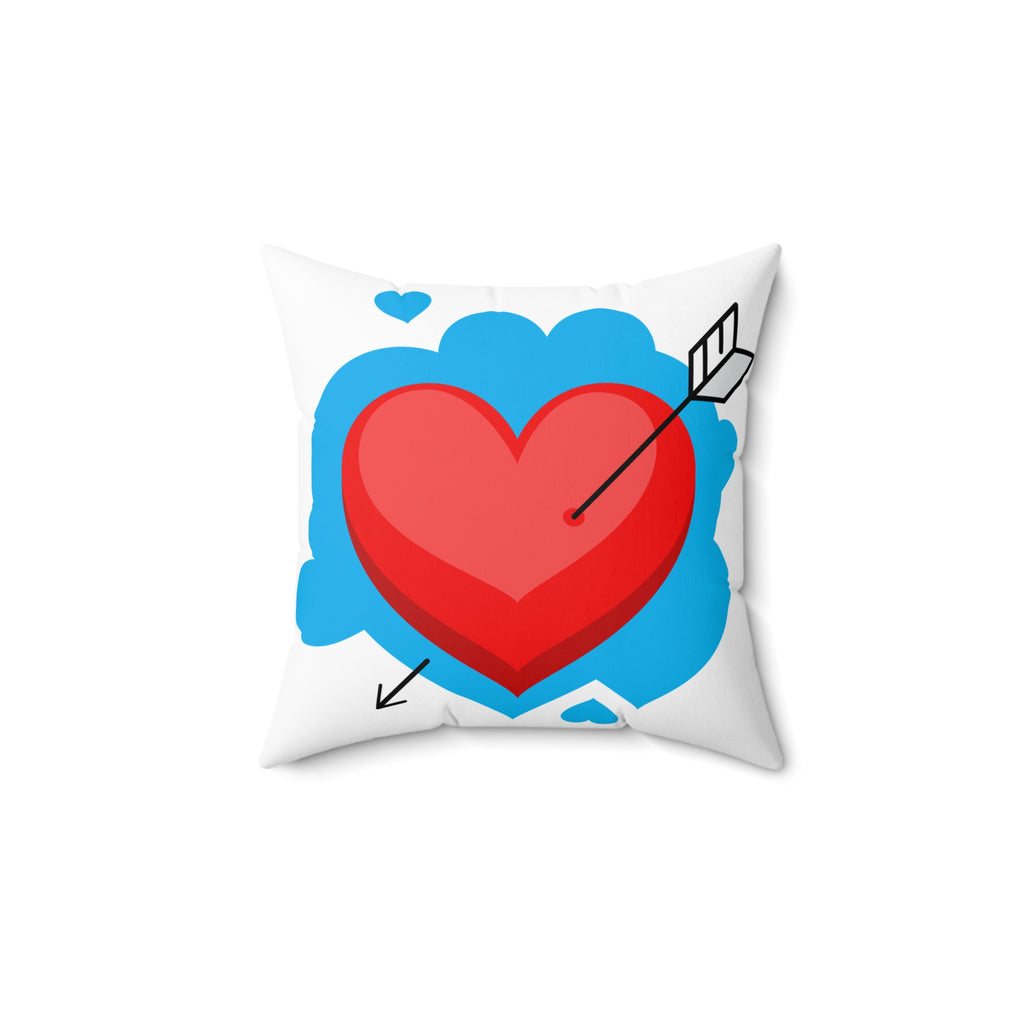 Valentine Heart Arrow Decorative Pillow — “Be Mine” Romantic Accent Cushion
