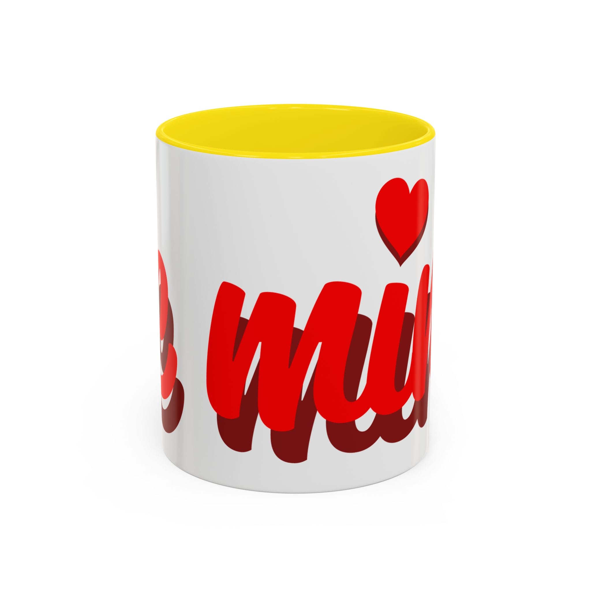 Valentine Love Coffee Mug – 'Be Mine' Red Script Accent Mug (11/15oz)