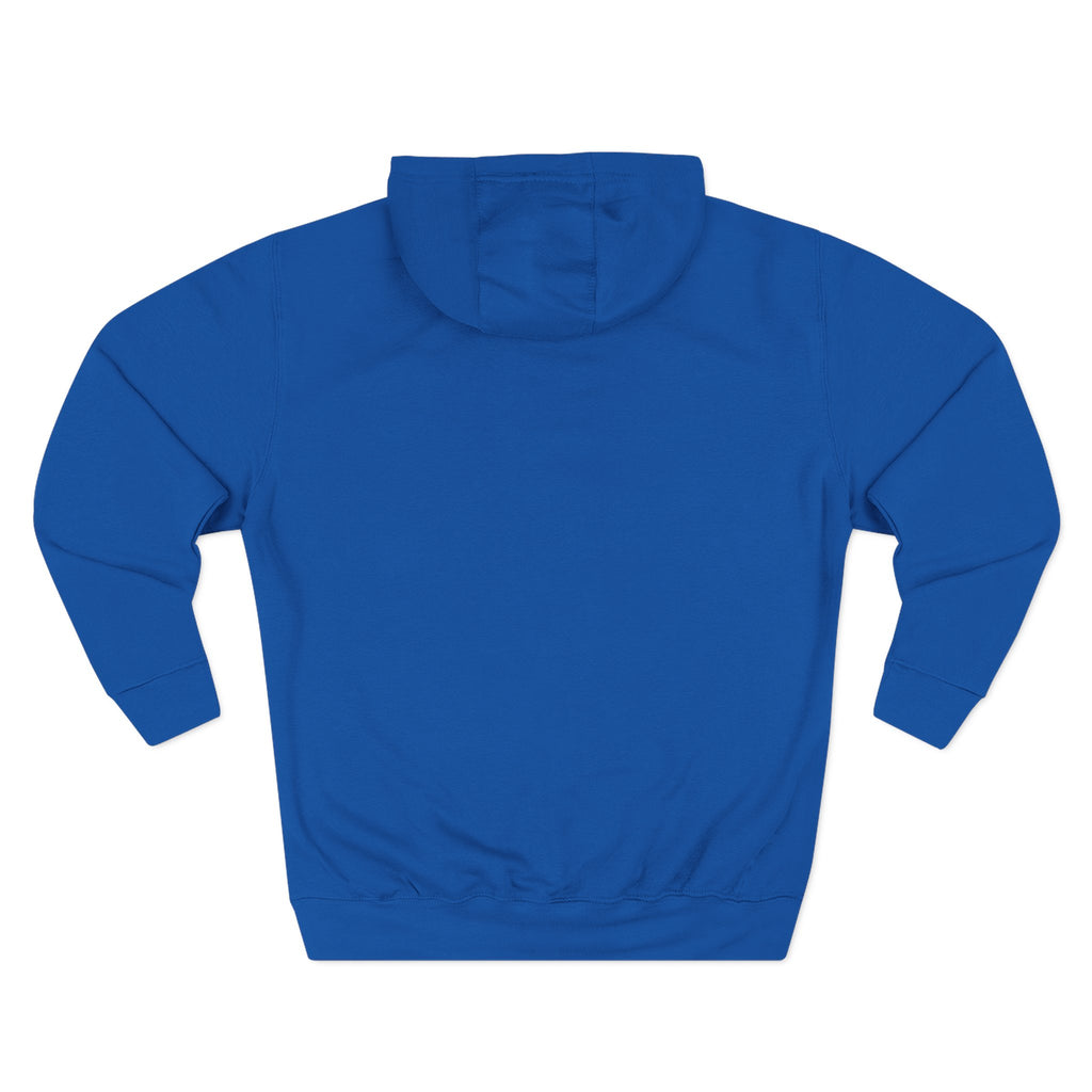 Three-Panel Fleece Hoodie — Lightweight Logo Pullover Sweatshirt