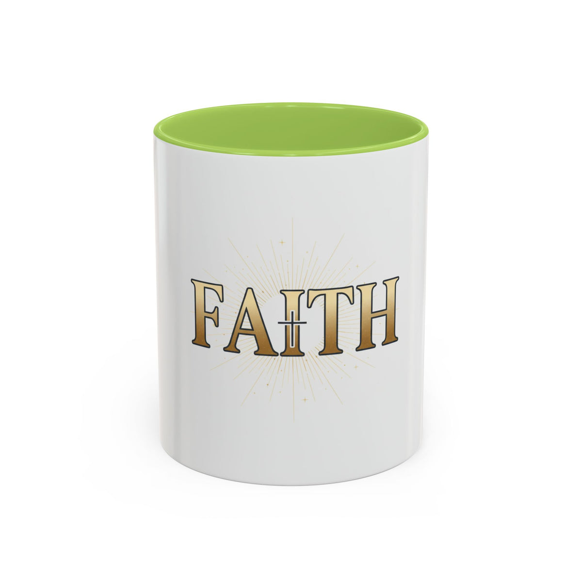 Faith Accent Coffee Mug – Religious Inspirational Tea & Coffee Cup (11/15 oz)