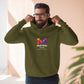 Three-Panel Fleece Hoodie — Lightweight Logo Pullover Sweatshirt