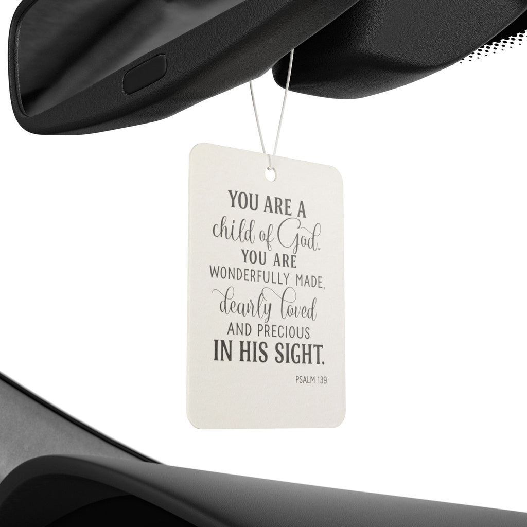 Inspirational "Child of God" Car Air Freshener — Psalm 139 Reminder
