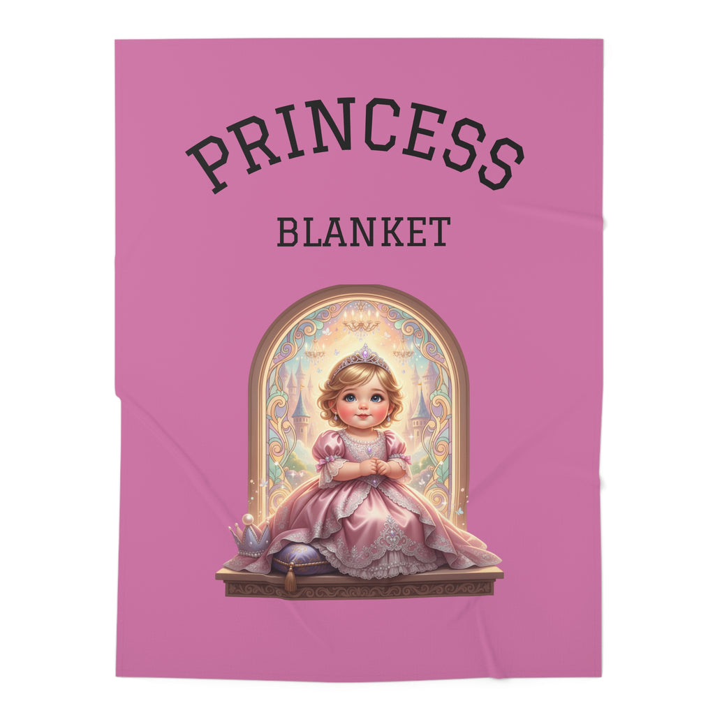 Princess Baby Swaddle Blanket – Pink Royal Infant Wrap with Cute Princess Art