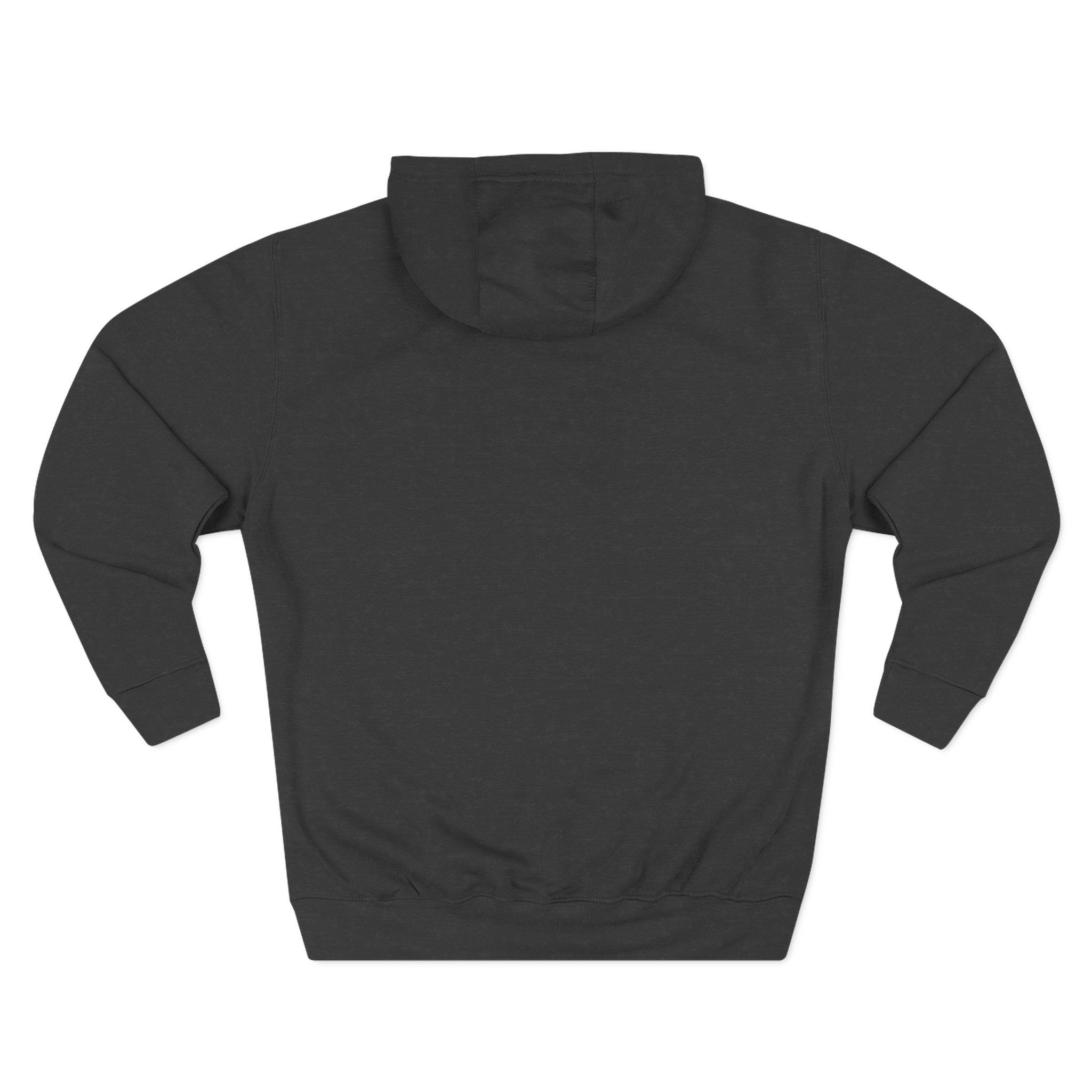 Three-Panel Fleece Hoodie — Lightweight Logo Pullover Sweatshirt