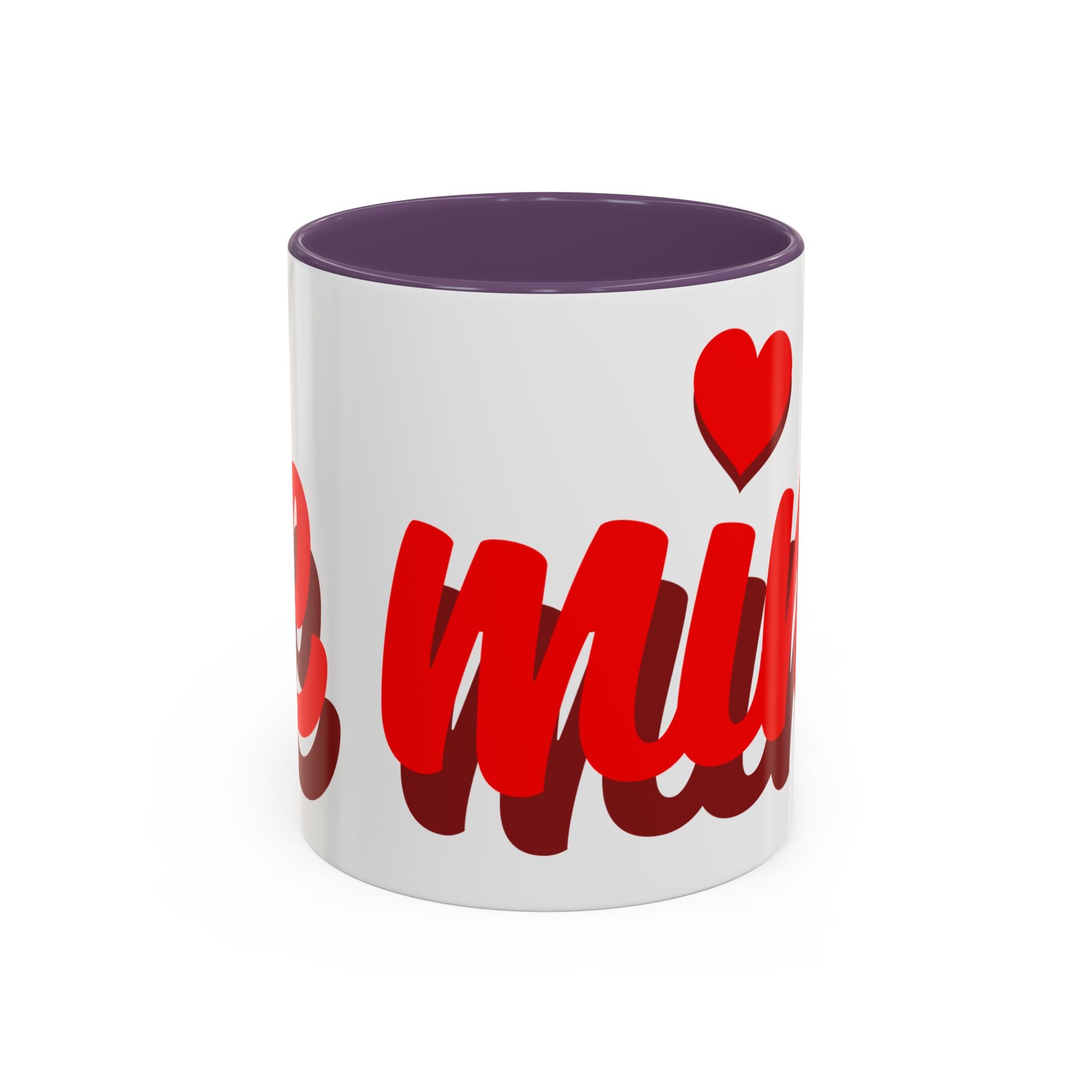Valentine Love Coffee Mug – 'Be Mine' Red Script Accent Mug (11/15oz)