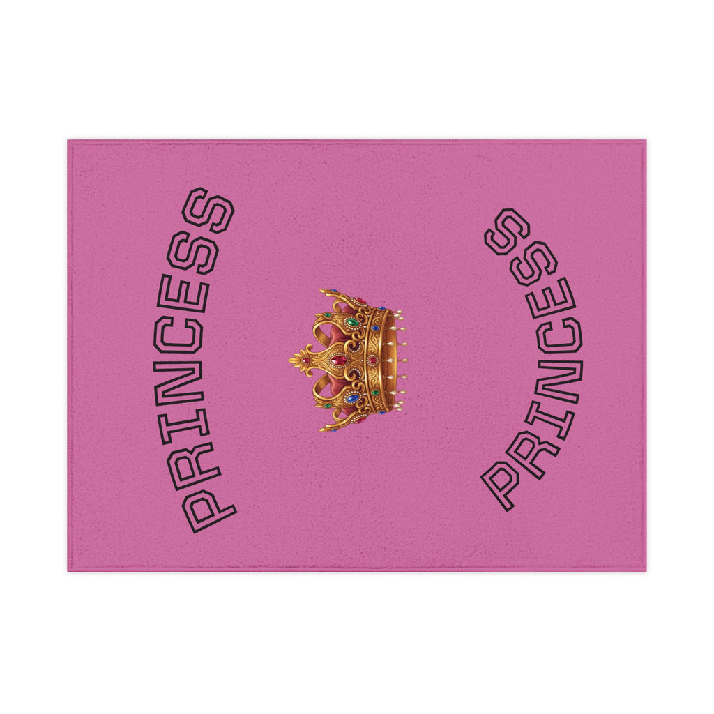 Princess Toddler Blanket — Pink Crown Cozy Baby Blanket for Girls