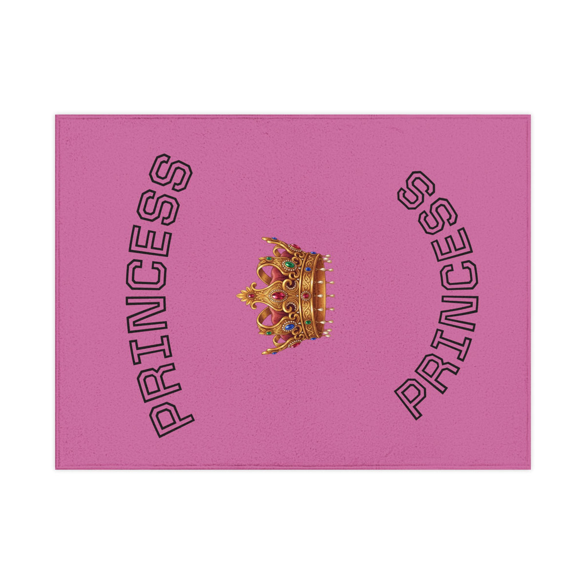 Princess Toddler Blanket — Pink Crown Cozy Baby Blanket for Girls