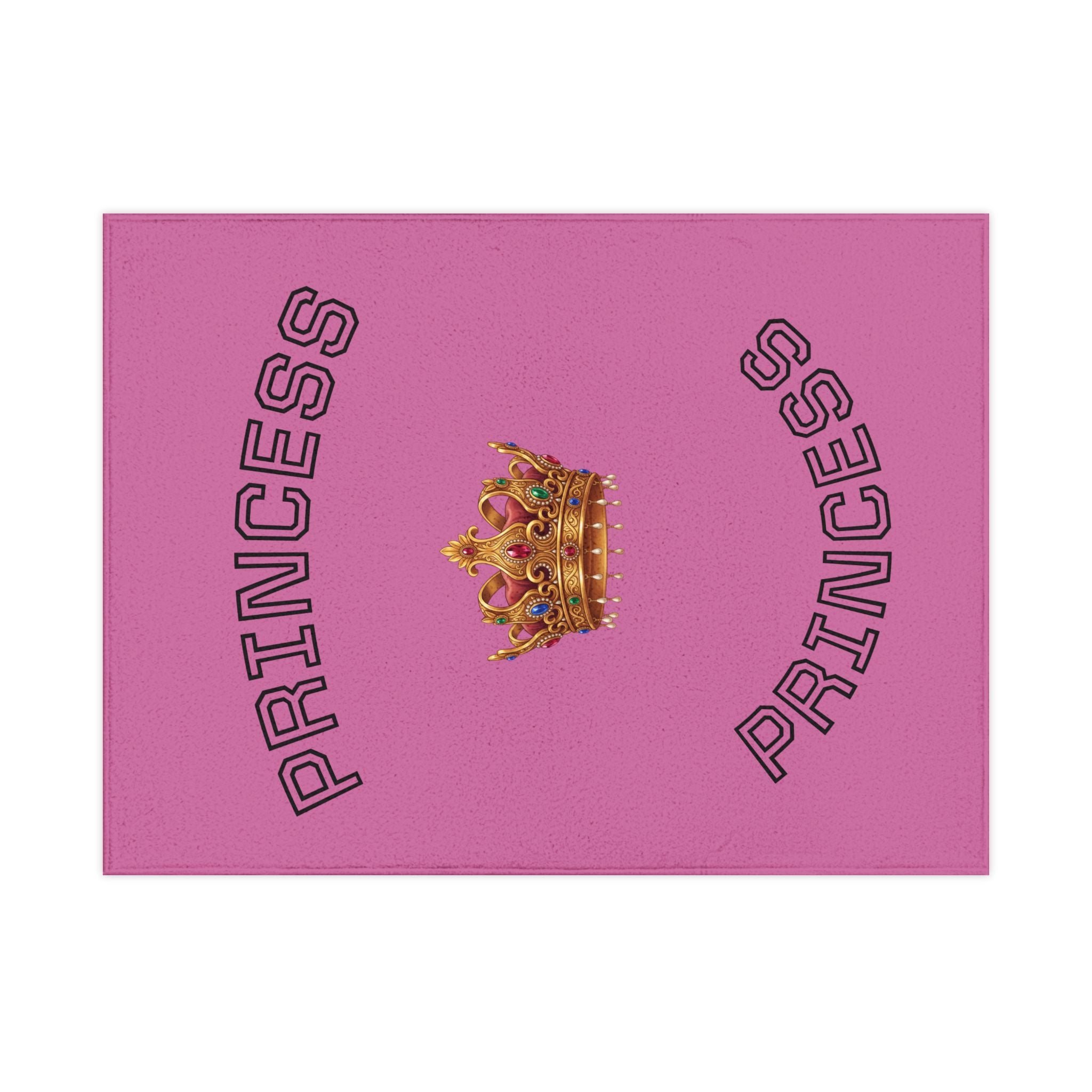 Princess Toddler Blanket — Pink Crown Cozy Baby Blanket for Girls