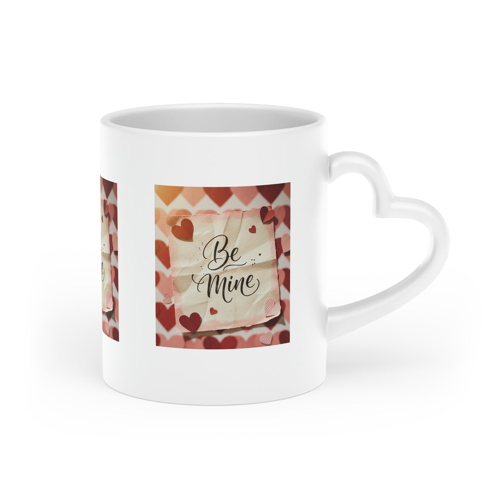 Be Mine Heart Pattern Mug — Valentine’s Day Romantic Coffee Cup