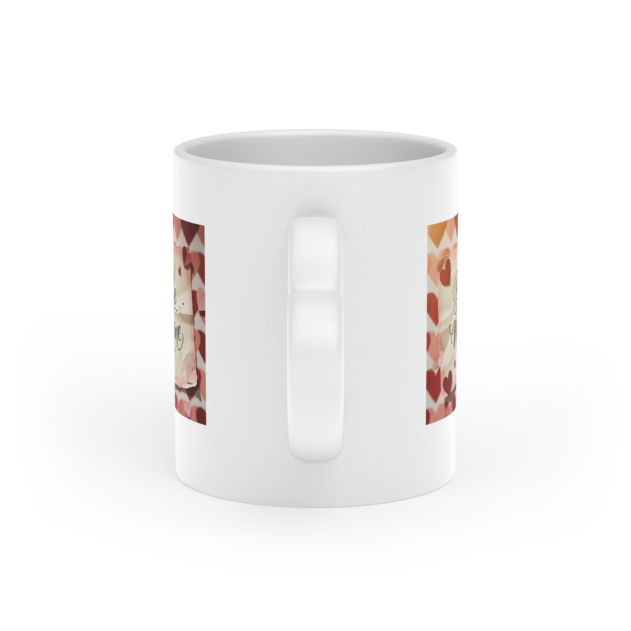 Be Mine Heart Pattern Mug — Valentine’s Day Romantic Coffee Cup