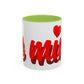 Valentine Love Coffee Mug – 'Be Mine' Red Script Accent Mug (11/15oz)