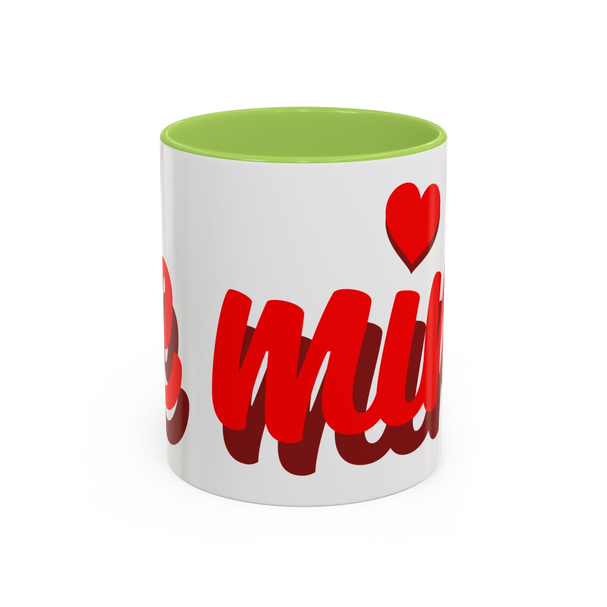 Valentine Love Coffee Mug – 'Be Mine' Red Script Accent Mug (11/15oz)