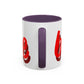 Valentine Love Coffee Mug – 'Be Mine' Red Script Accent Mug (11/15oz)