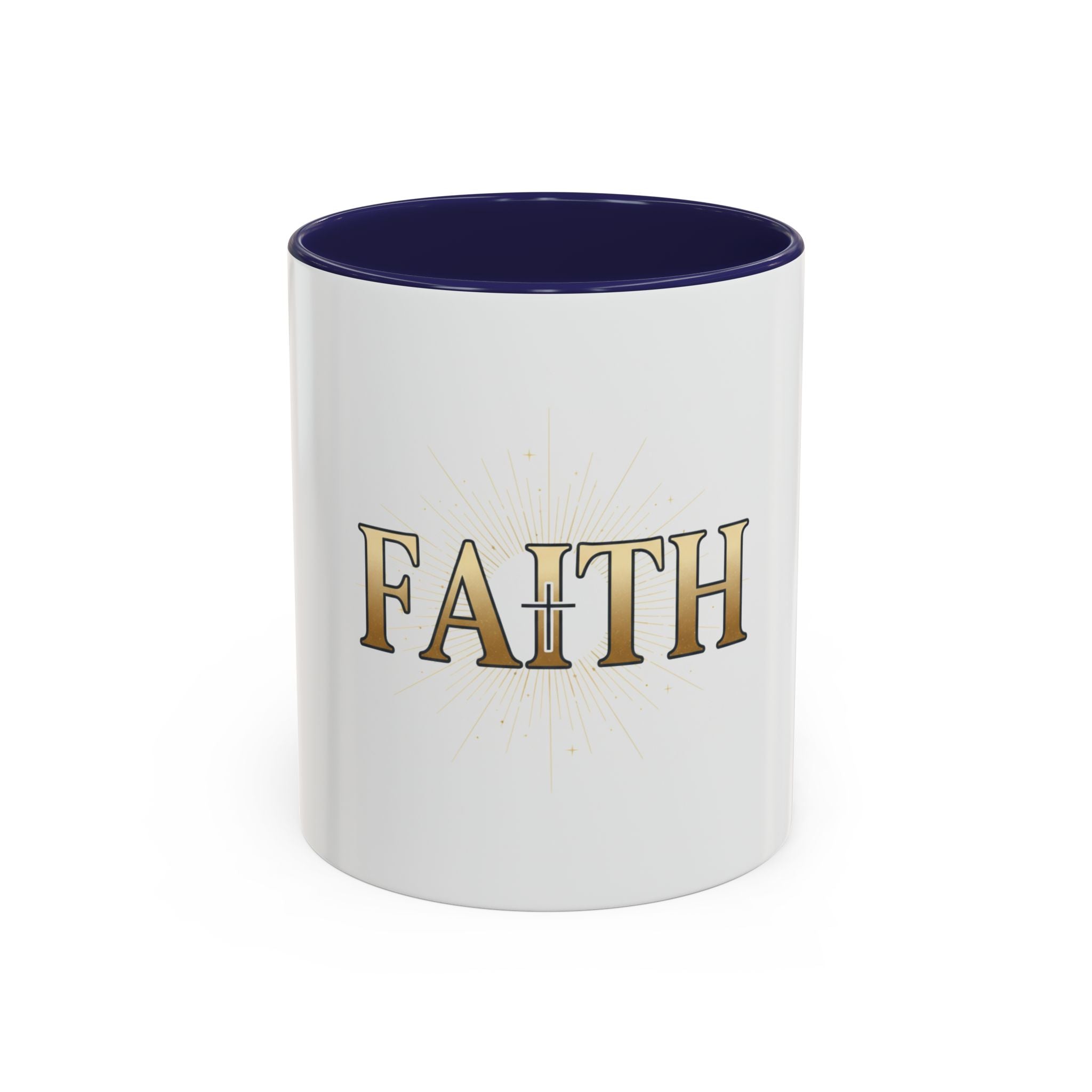 Faith Accent Coffee Mug – Religious Inspirational Tea & Coffee Cup (11/15 oz)