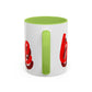 Valentine Love Coffee Mug – 'Be Mine' Red Script Accent Mug (11/15oz)