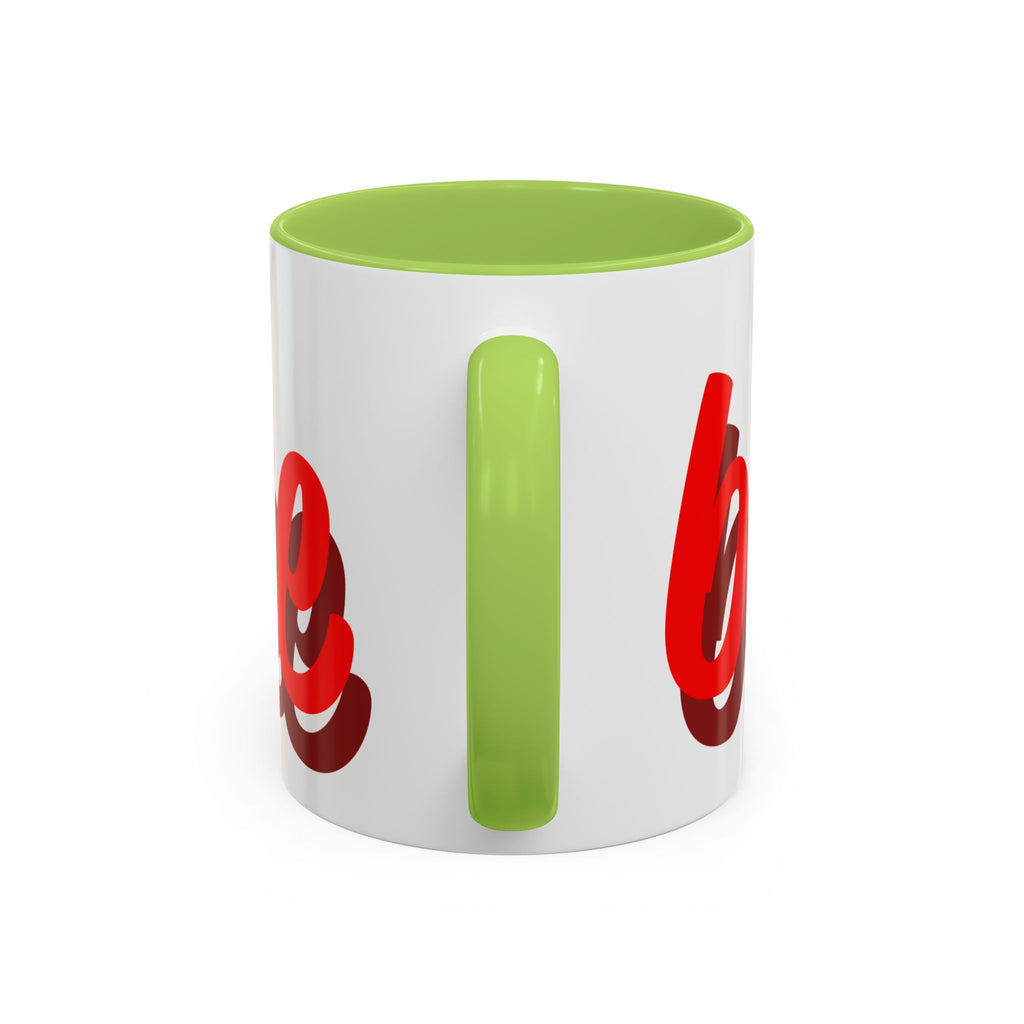 Valentine Love Coffee Mug – 'Be Mine' Red Script Accent Mug (11/15oz)