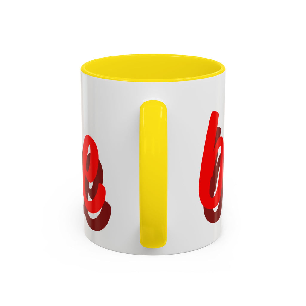 Valentine Love Coffee Mug – 'Be Mine' Red Script Accent Mug (11/15oz)