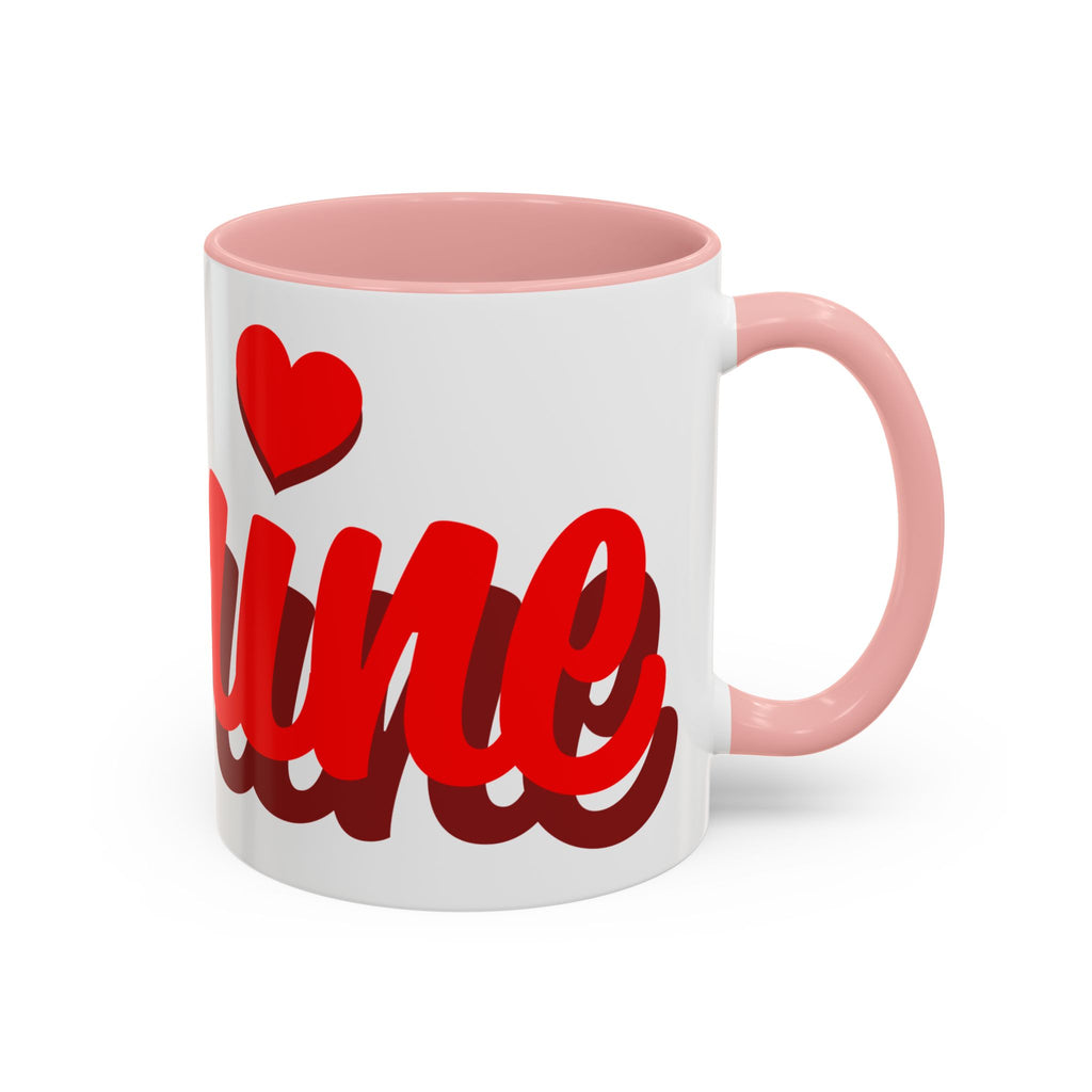 Valentine Love Coffee Mug – 'Be Mine' Red Script Accent Mug (11/15oz)