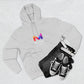 Three-Panel Fleece Hoodie — Lightweight Logo Pullover Sweatshirt