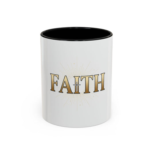 Faith Accent Coffee Mug – Religious Inspirational Tea & Coffee Cup (11/15 oz)