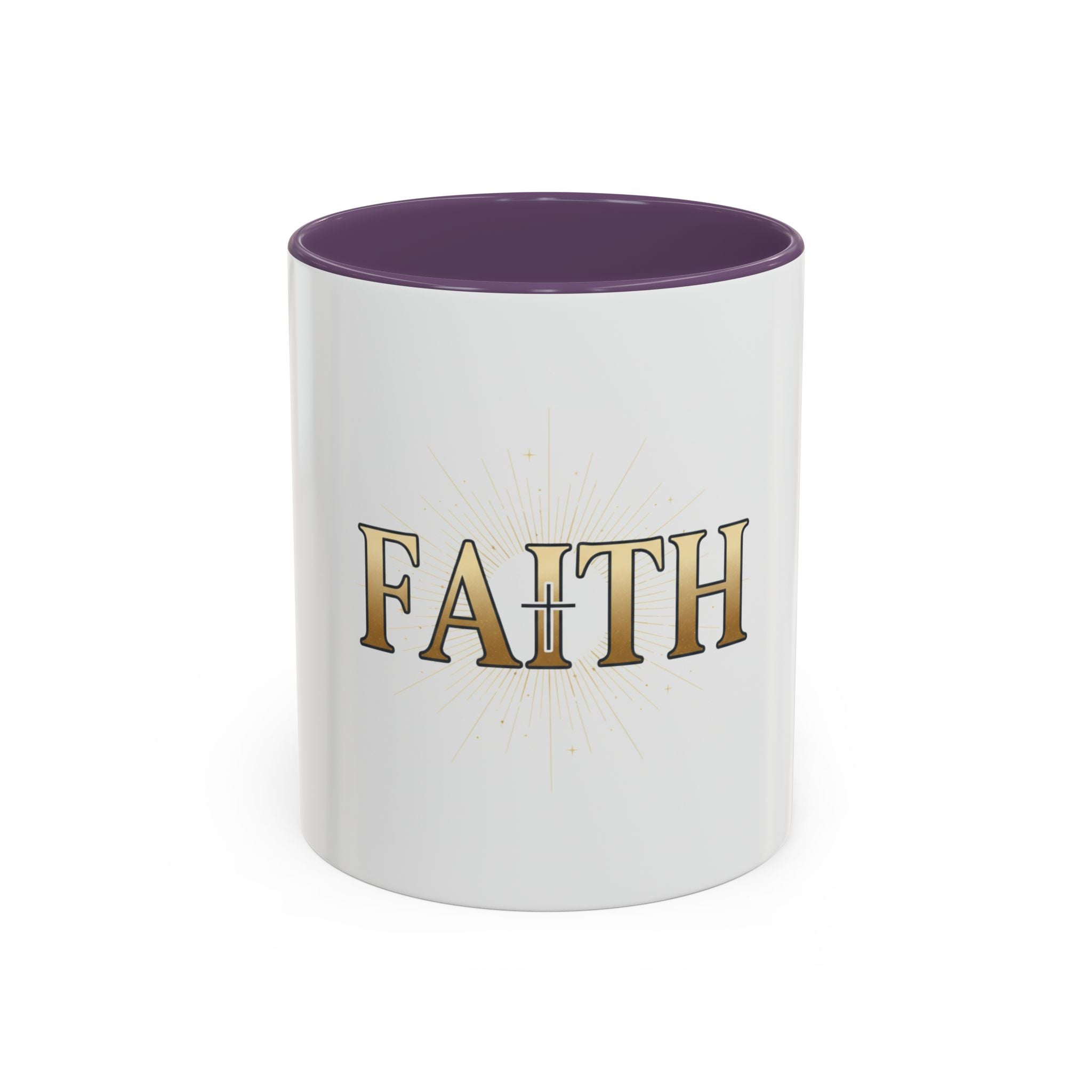 Faith Accent Coffee Mug – Religious Inspirational Tea & Coffee Cup (11/15 oz)