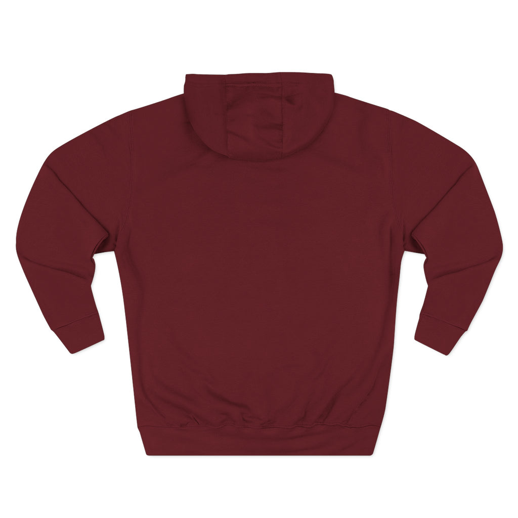Three-Panel Fleece Hoodie — Lightweight Logo Pullover Sweatshirt