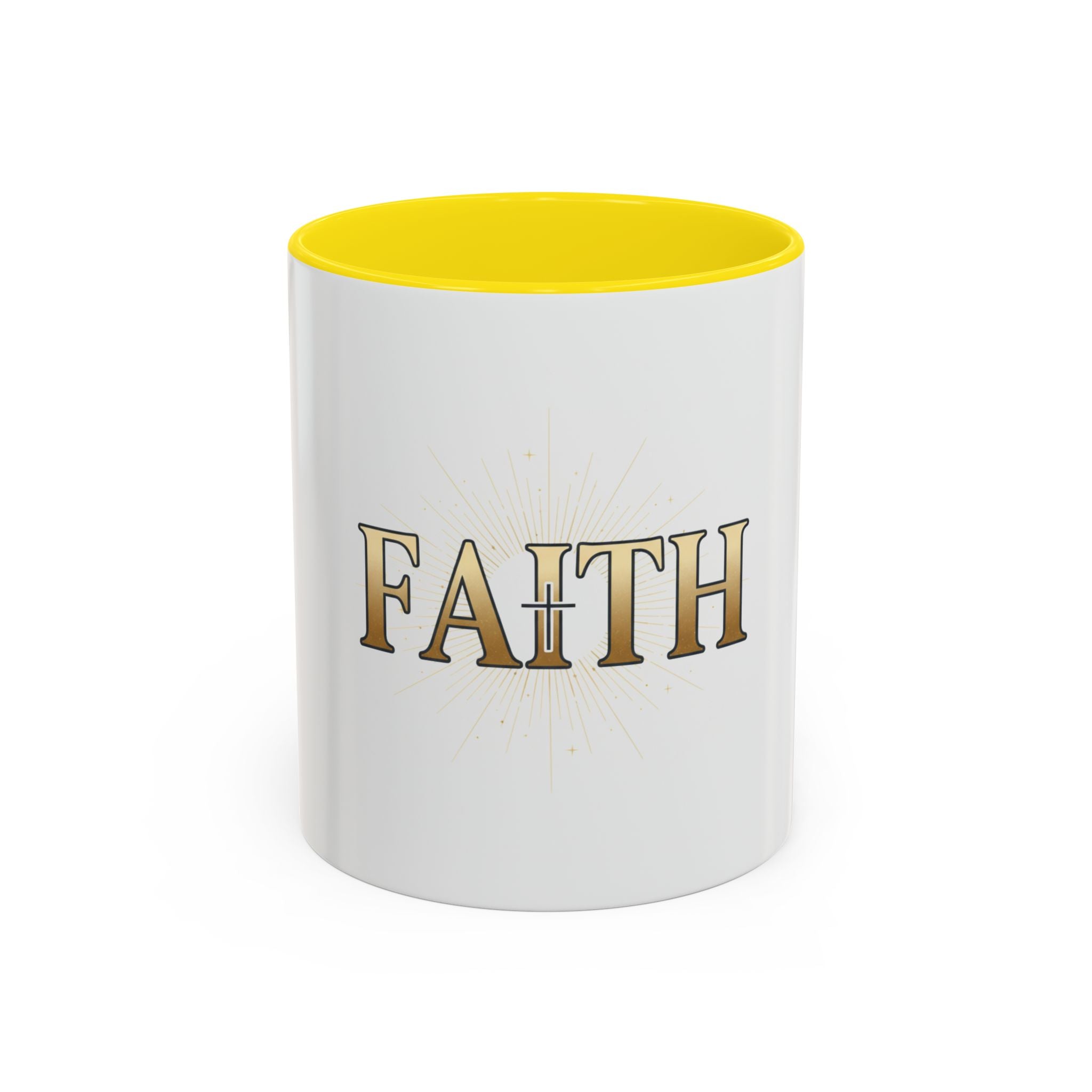 Faith Accent Coffee Mug – Religious Inspirational Tea & Coffee Cup (11/15 oz)