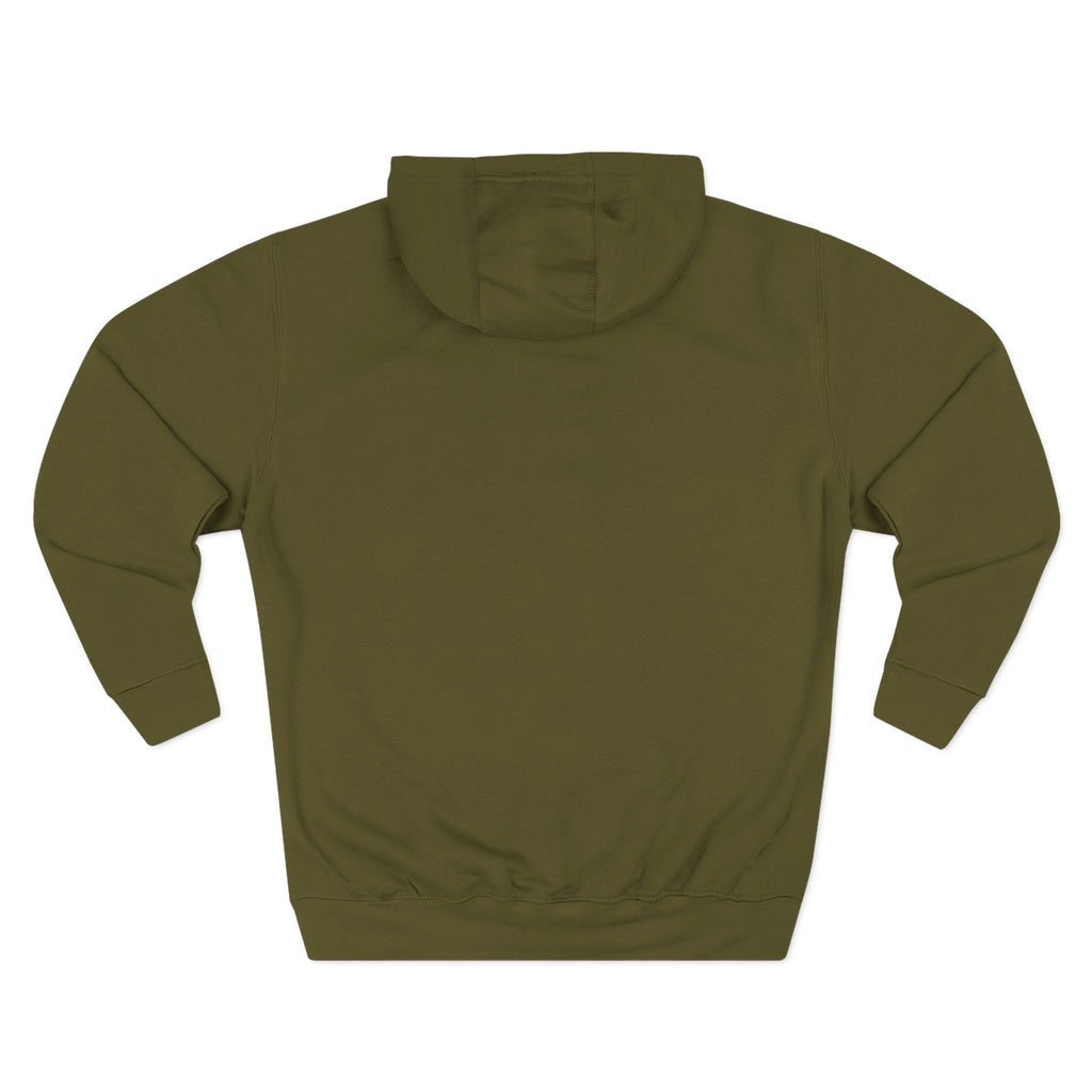 Three-Panel Fleece Hoodie — Lightweight Logo Pullover Sweatshirt