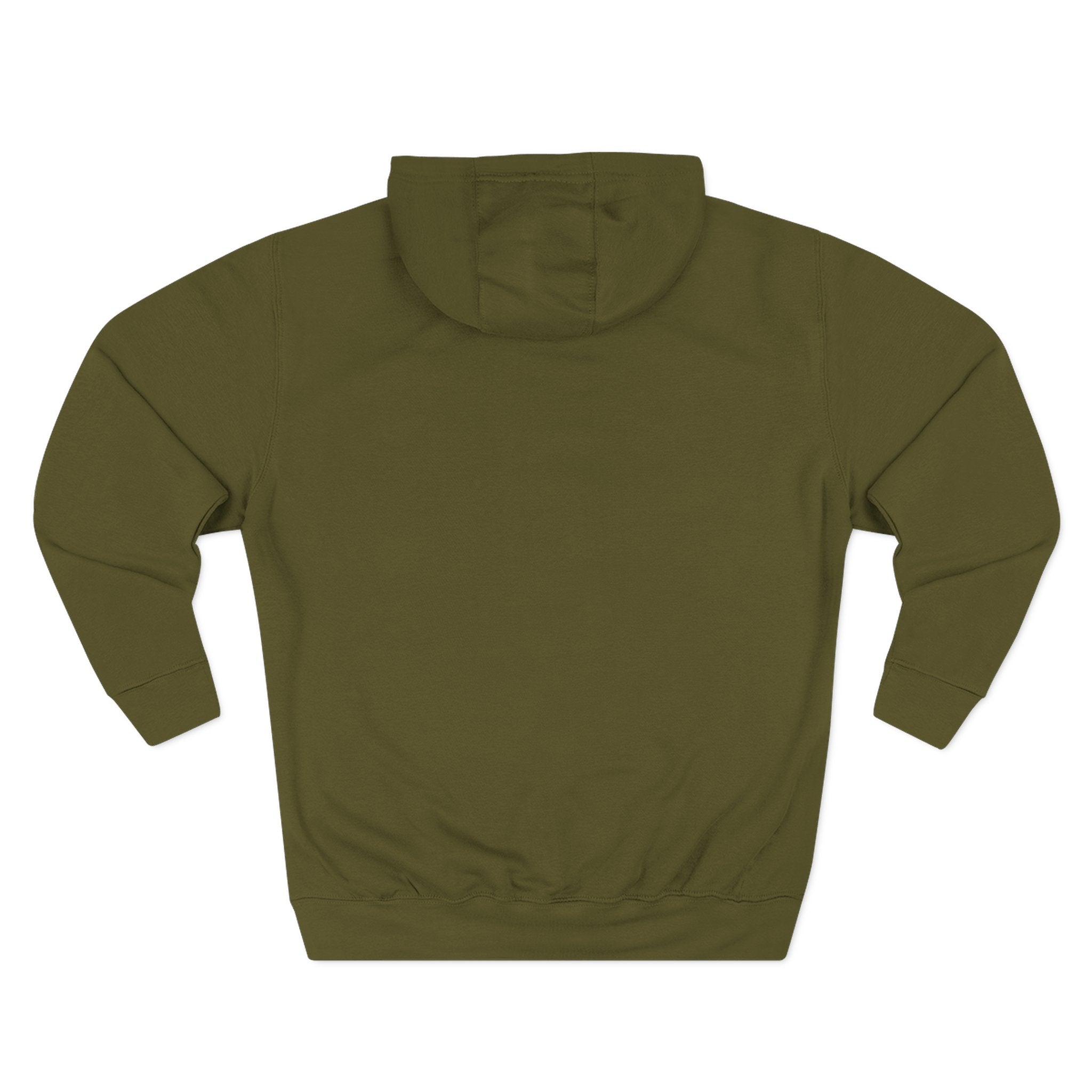 Three-Panel Fleece Hoodie — Lightweight Logo Pullover Sweatshirt