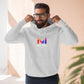 Three-Panel Fleece Hoodie — Lightweight Logo Pullover Sweatshirt