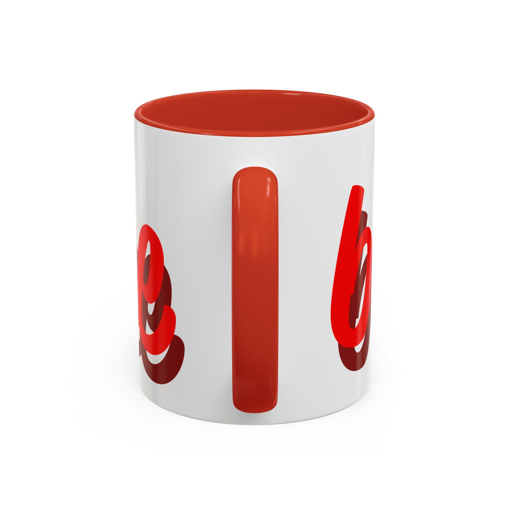 Valentine Love Coffee Mug – 'Be Mine' Red Script Accent Mug (11/15oz)